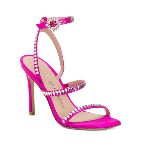 STUART WEITZMAN Flamingo Made In Spain Gmct 100 Strappy Sandals - Picture 1 of 2